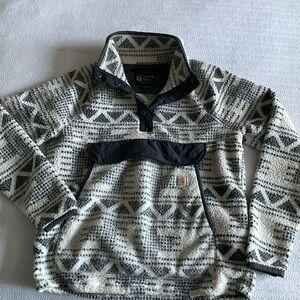 Carhartt fuzzy sweater snap hoodie